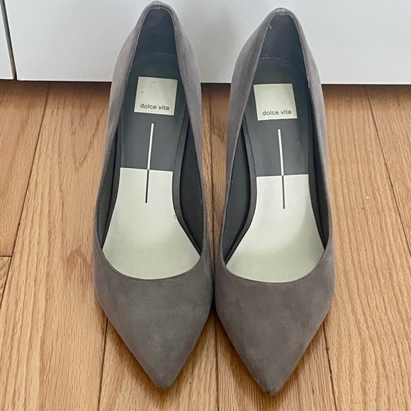 Dolce Vita Suede sz8.5 Gray Stilettos π - Picture 4 of 6